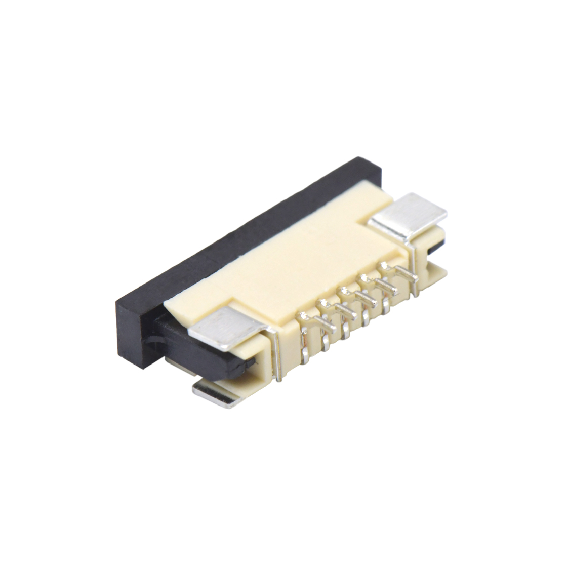FPC1.0Pitch-H2.5卧贴上接触抽屉式 5pin 本色 镀亮锡